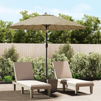 Garden Parasol with Aluminium Pole 270 cm Taupe