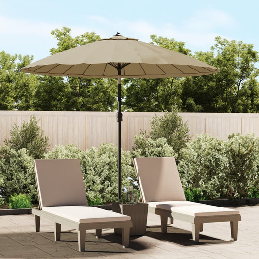 Garden Parasol with Aluminium Pole 270 cm Taupe