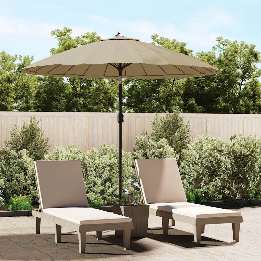 Garden Parasol with Aluminium Pole 250 cm Taupe