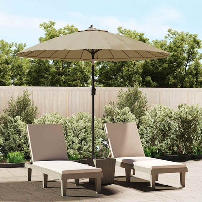 Garden Parasol with Aluminium Pole 250 cm Taupe