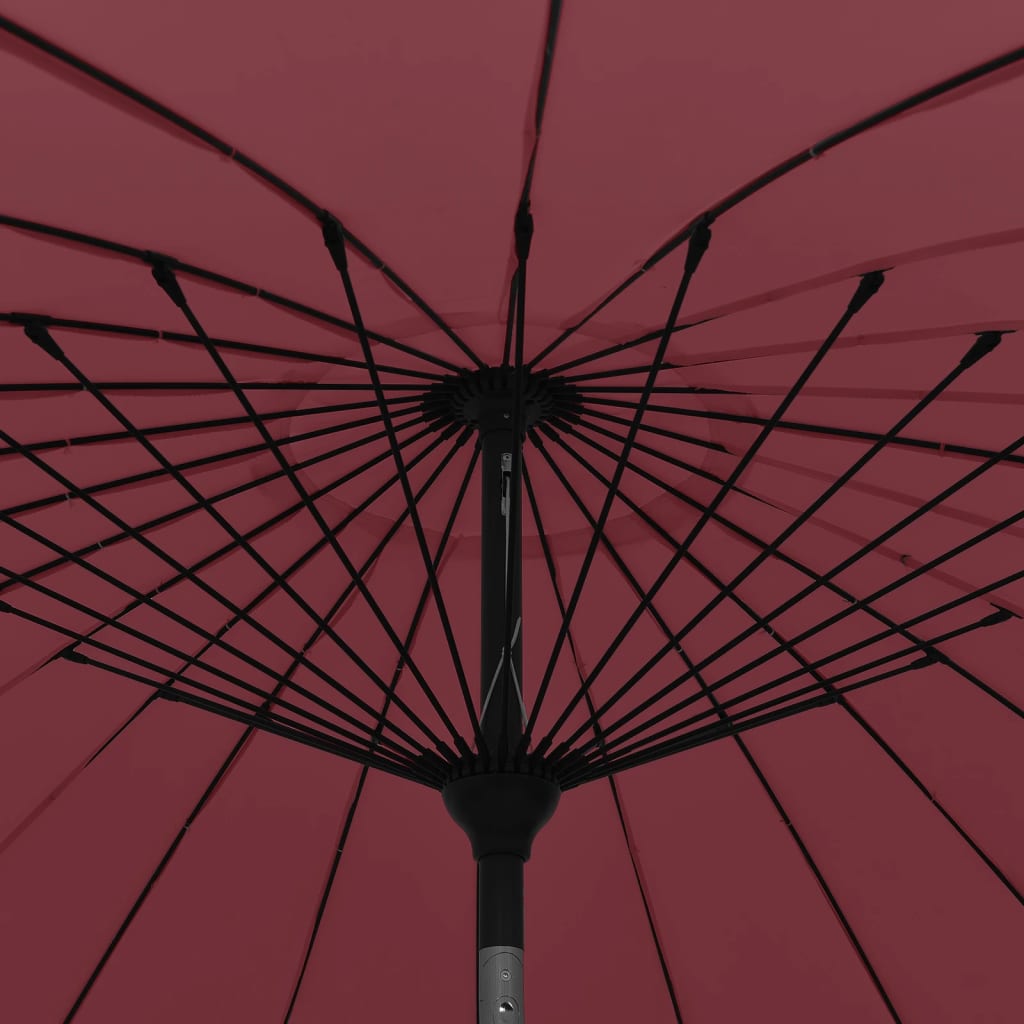Garden Parasol with Aluminium Pole 270 cm Bordeaux Red