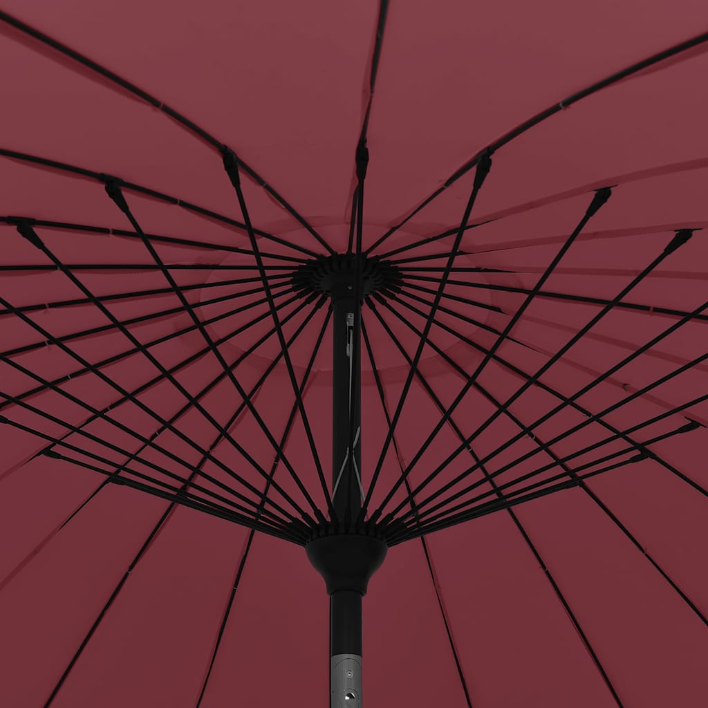 Garden Parasol with Aluminium Pole 250 cm Bordeaux Red