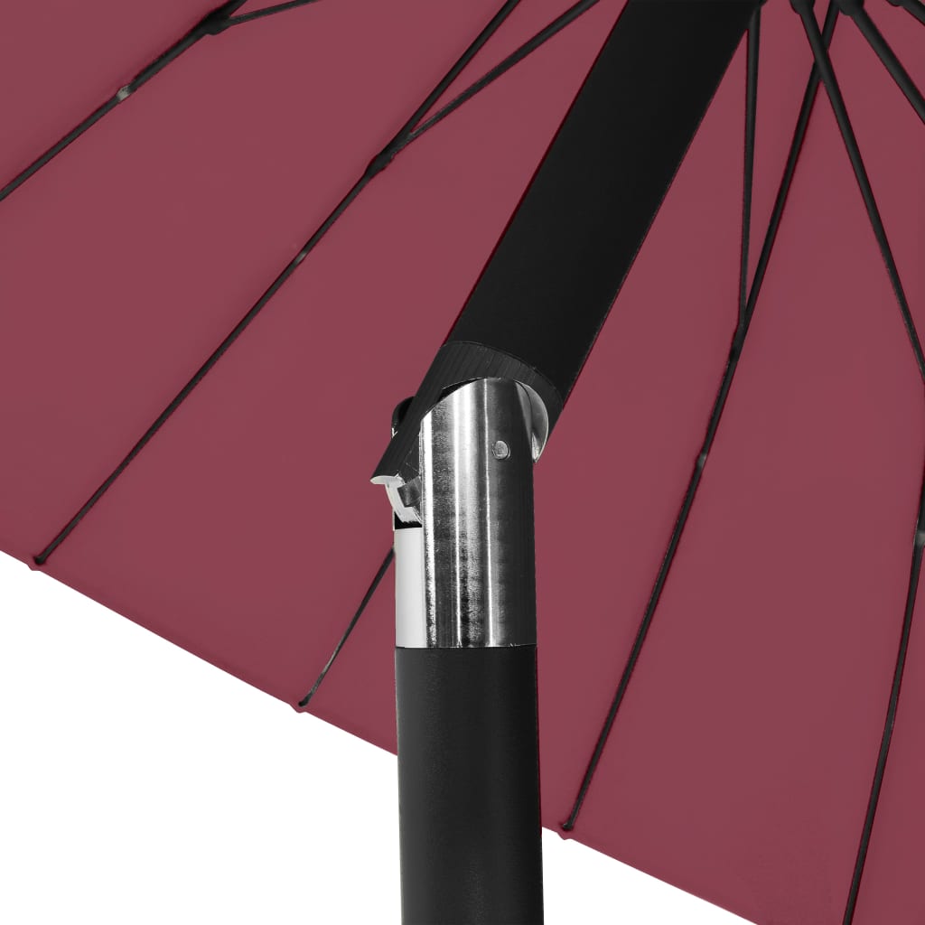 Garden Parasol with Aluminium Pole 270 cm Bordeaux Red