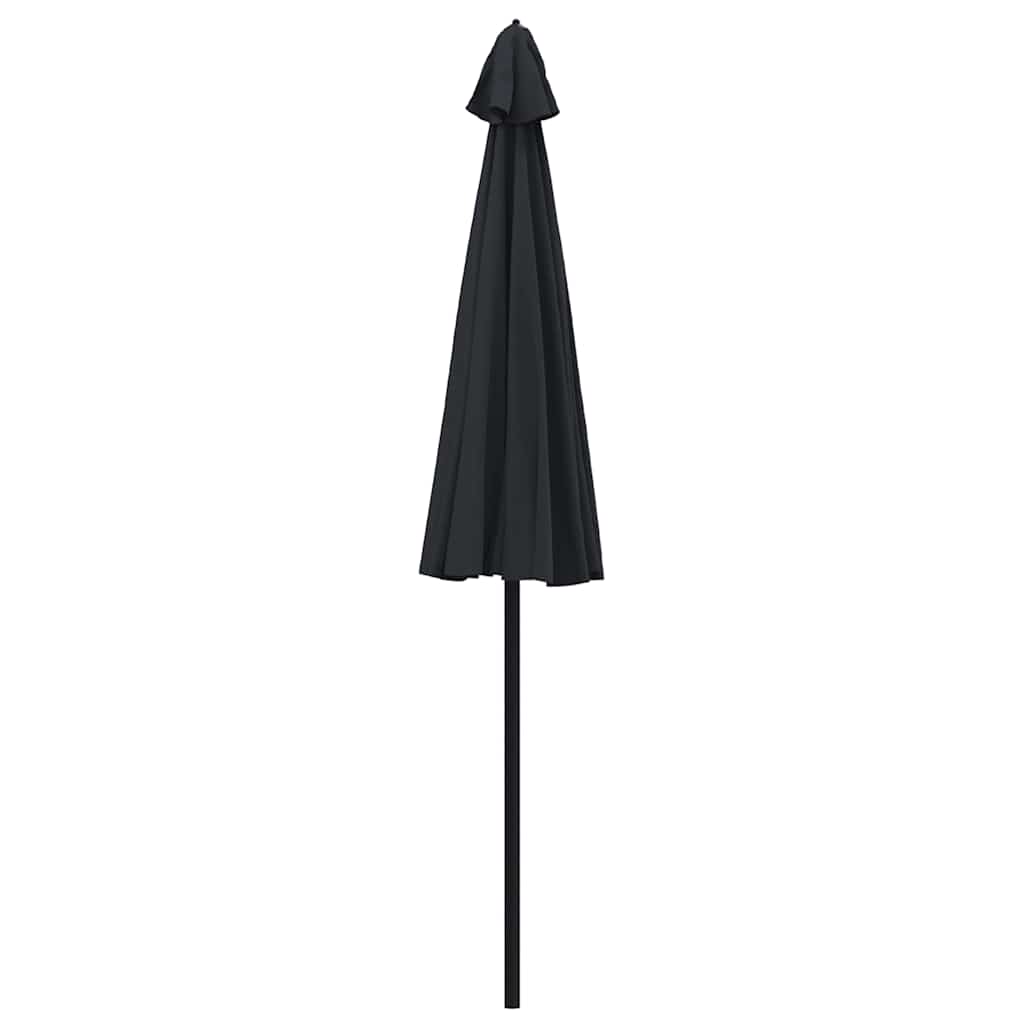 Garden Parasol | Black | Polyester, Aluminium | Medium | Retractable
