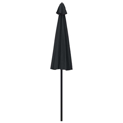 Garden Parasol | Black | Polyester, Aluminium | Medium | Retractable