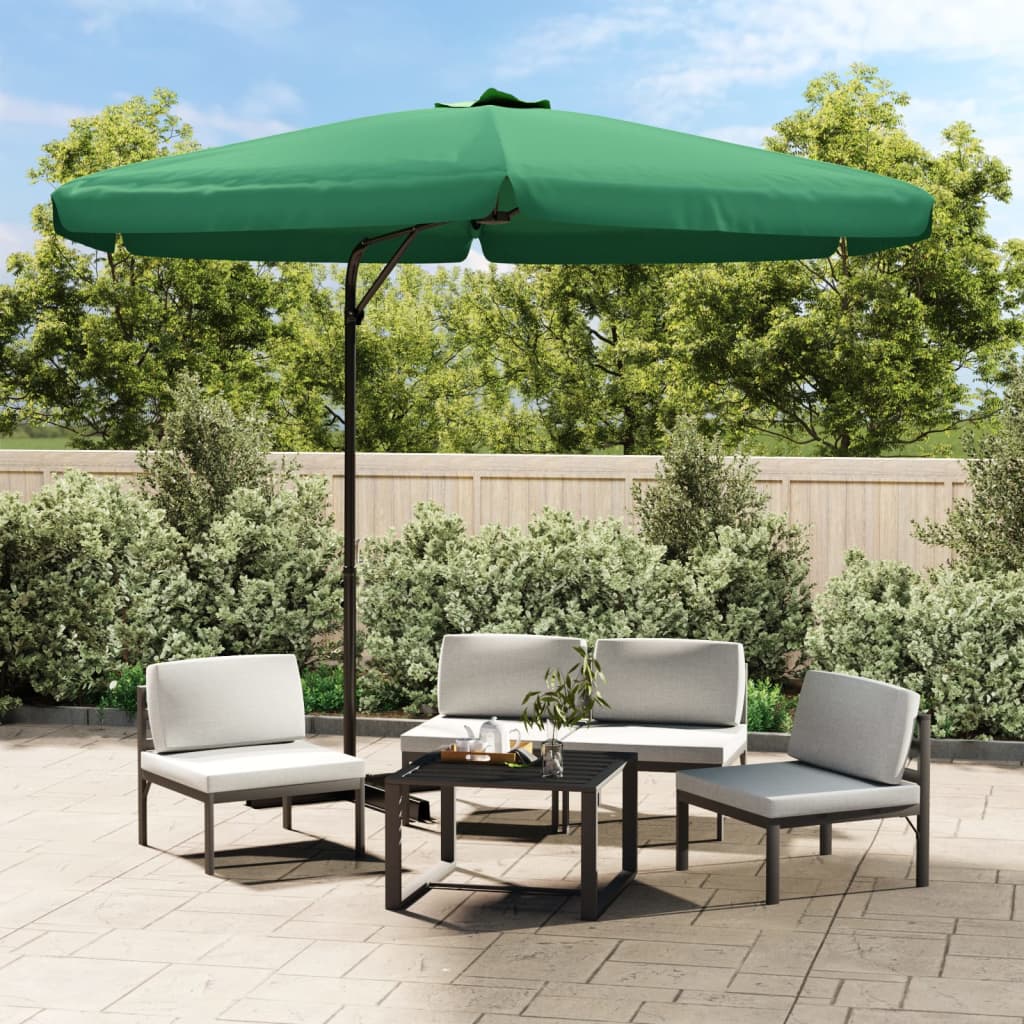 Garden Parasol with Steel Pole 300 cm Green