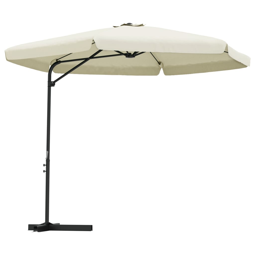 Garden Parasol with Steel Pole 300 cm Sand White