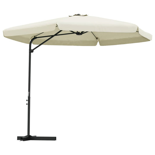 Garden Parasol with Steel Pole 300 cm Sand White
