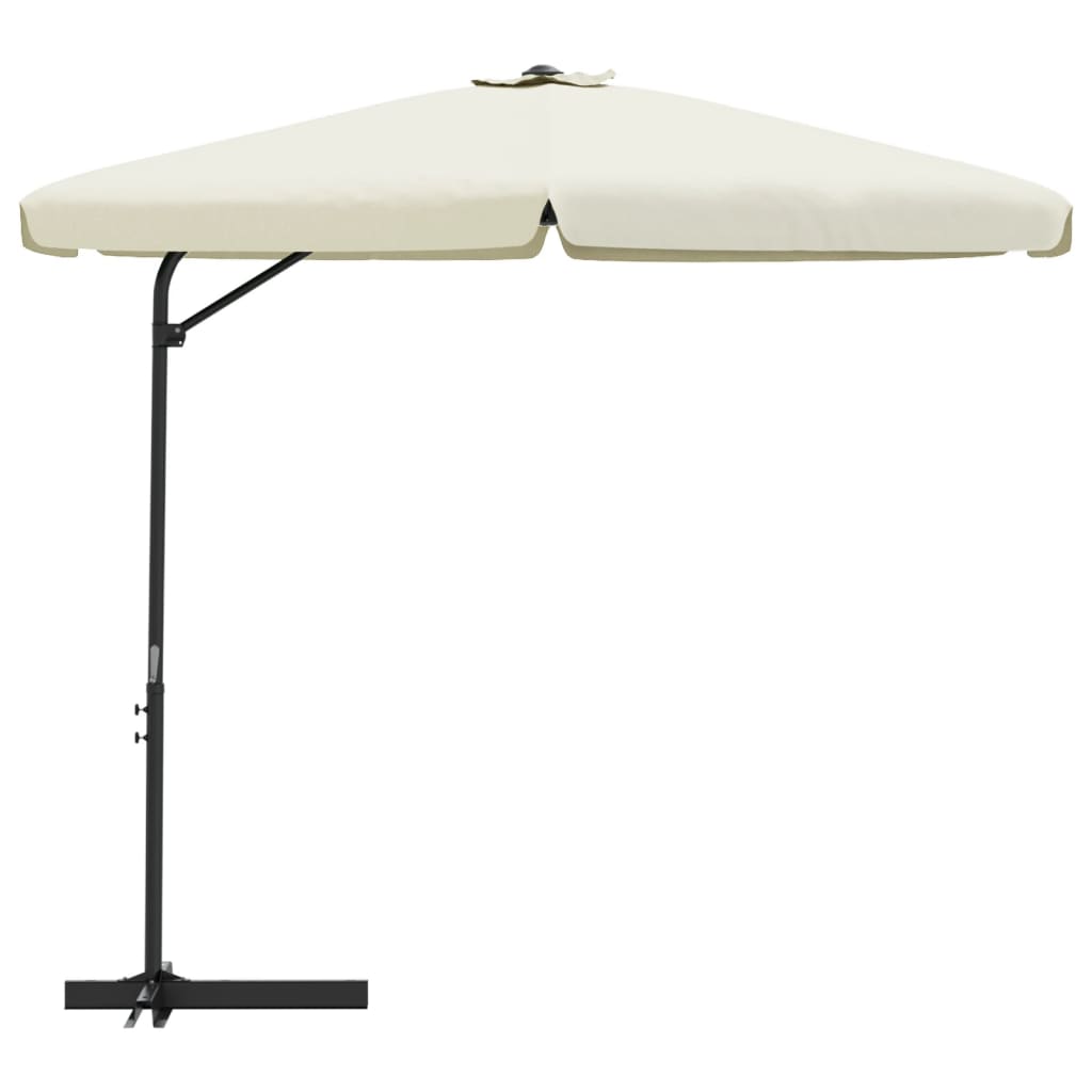 Garden Parasol with Steel Pole 300 cm Sand White
