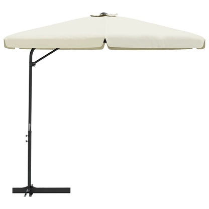 Garden Parasol with Steel Pole 300 cm Sand White