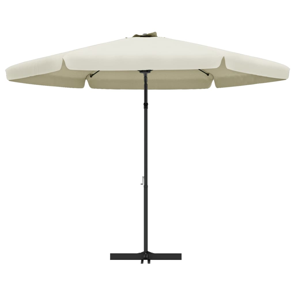 Garden Parasol with Steel Pole 300 cm Sand White