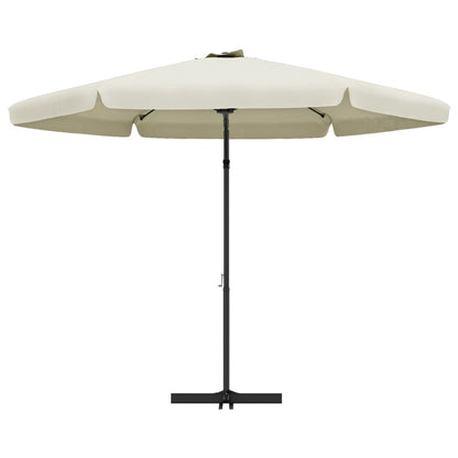 Garden Parasol with Steel Pole 300 cm Sand White