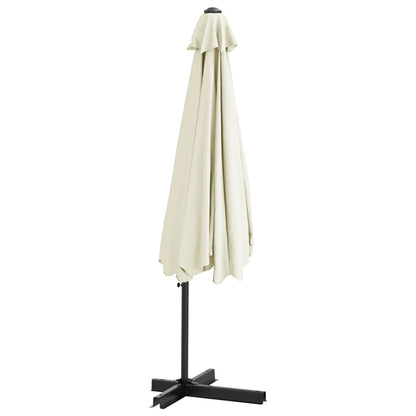 Garden Parasol with Steel Pole 300 cm Sand White
