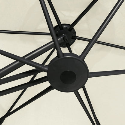 Garden Parasol with Steel Pole 300 cm Sand White