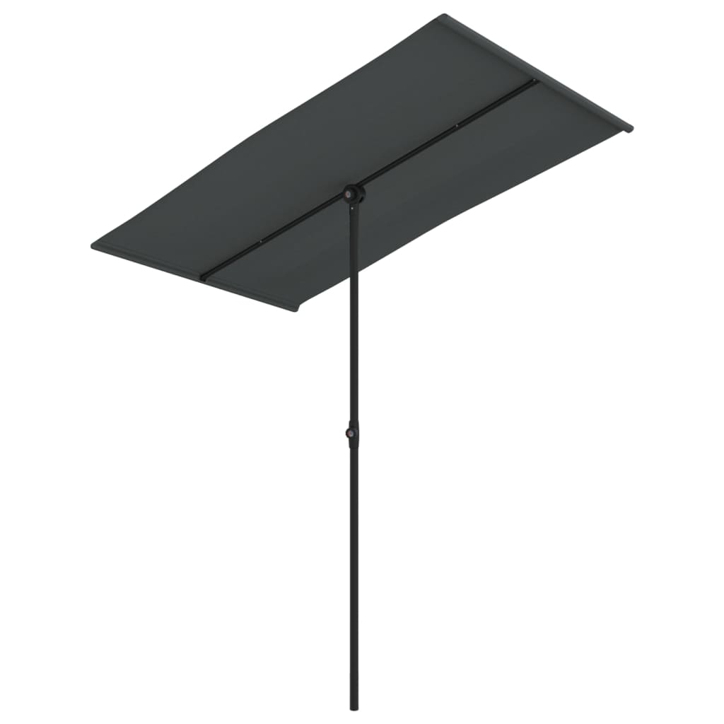 Garden Parasol with Aluminium Pole 180x110 cm Anthracite
