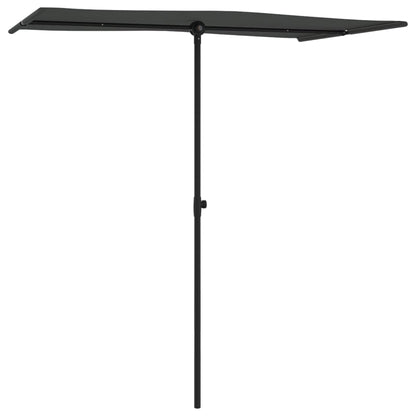 Garden Parasol with Aluminium Pole 180x110 cm Anthracite