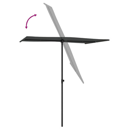 Garden Parasol with Aluminium Pole 180x110 cm Anthracite