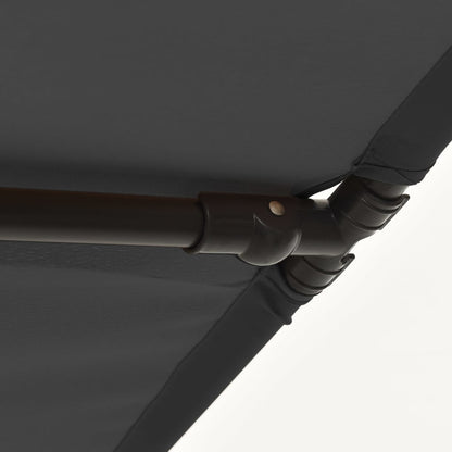 Garden Parasol with Aluminium Pole 180x110 cm Anthracite