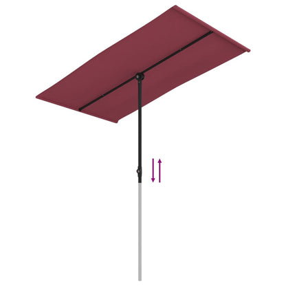 Garden Parasol | Bordeaux Red | Polyester, Aluminium | Medium