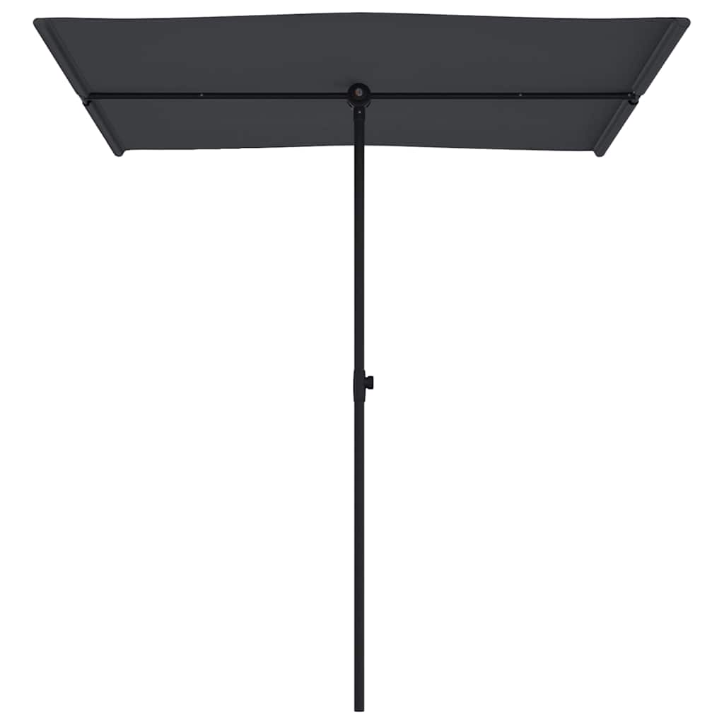 Garden Parasol with Aluminium Pole 180x110 cm Black