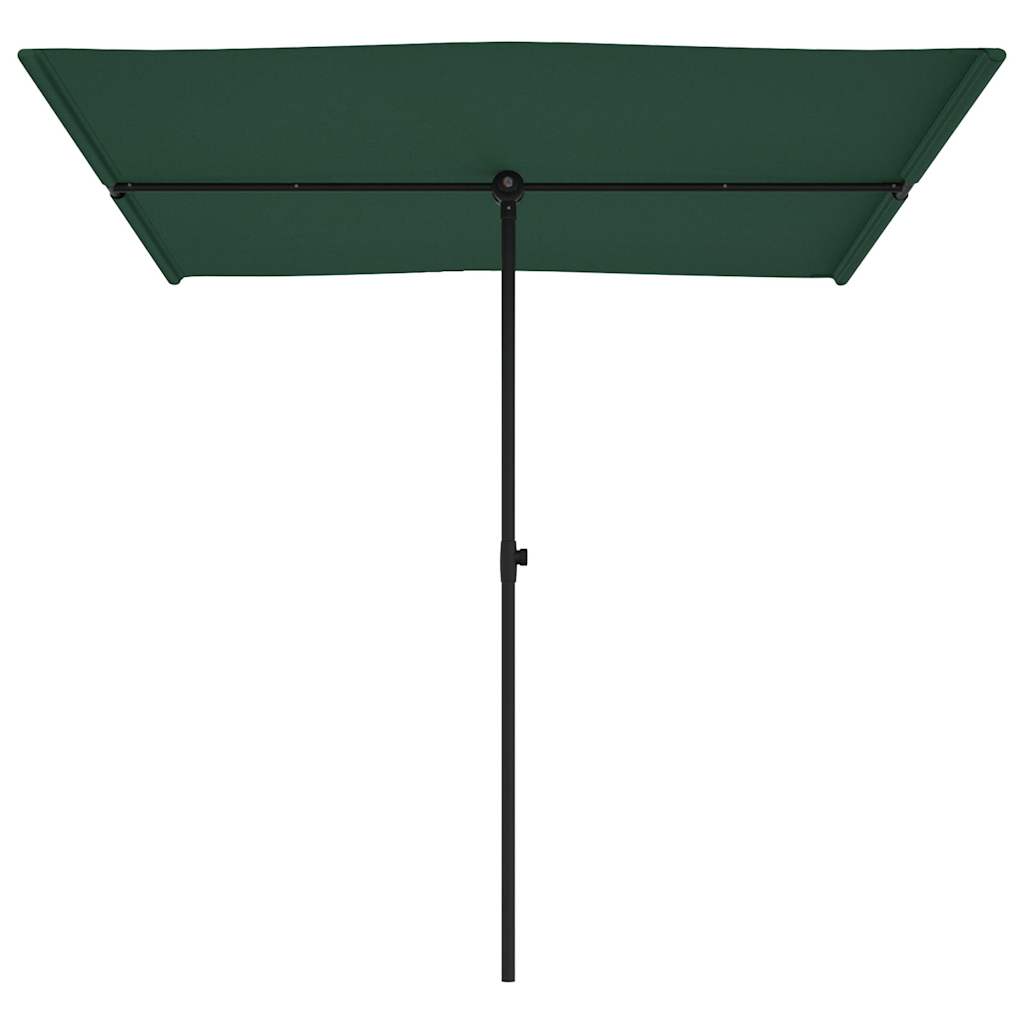 Garden Parasol | Green | Polyester | Large | Height-Adjustable