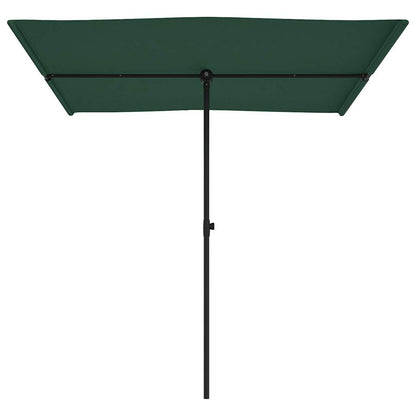Garden Parasol | Green | Polyester | Large | Height-Adjustable