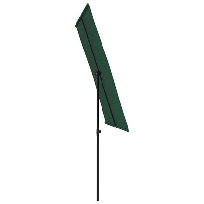 Garden Parasol | Green | Polyester | Large | Height-Adjustable
