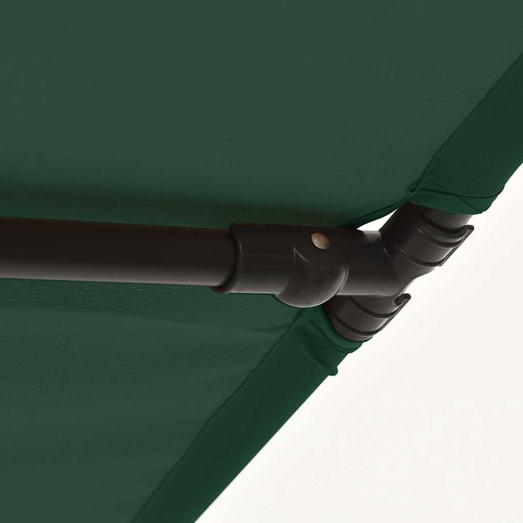 Garden Parasol | Green | Polyester | Large | Height-Adjustable