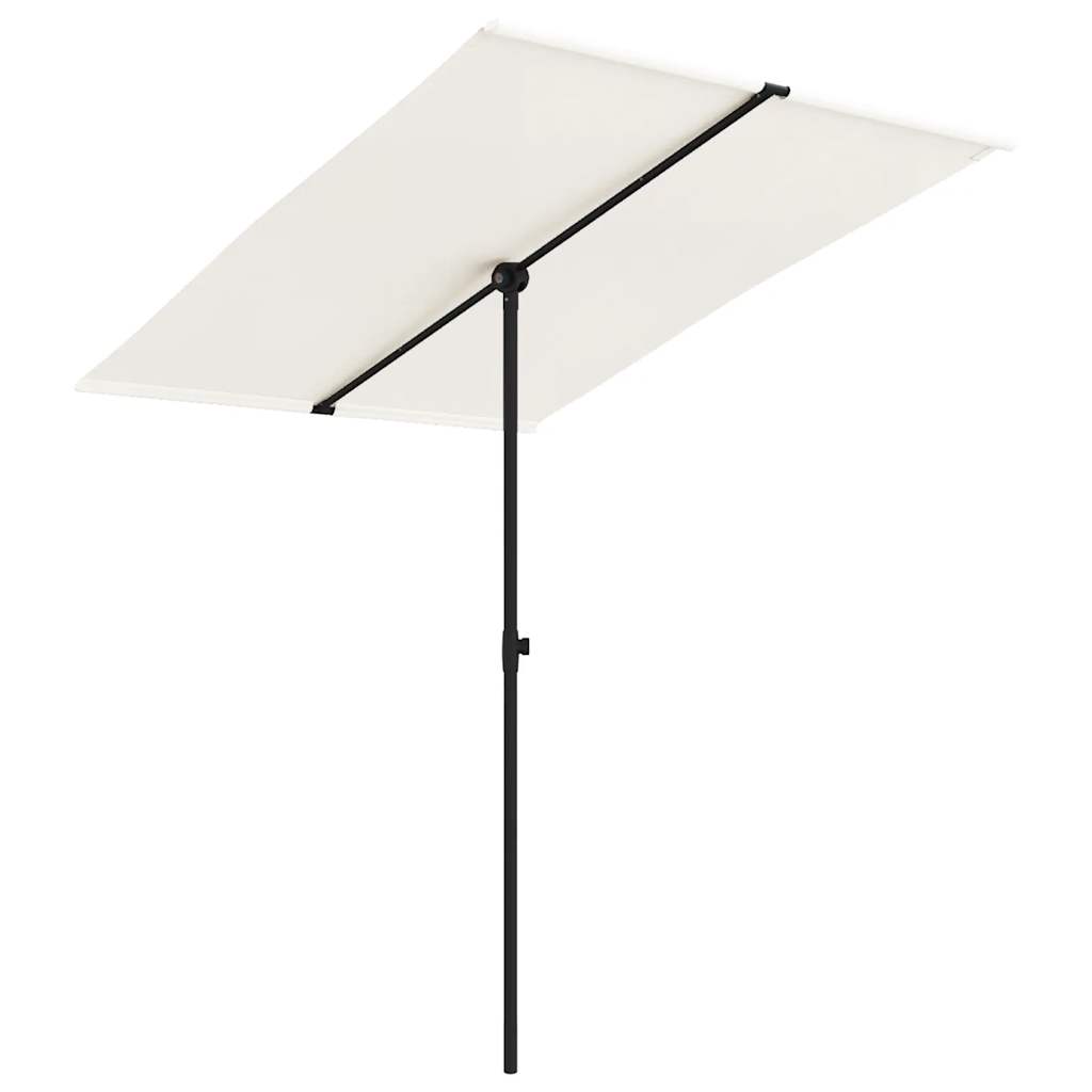 Garden Parasol | Sand White | Polyester, Aluminium | 2x1.5 m