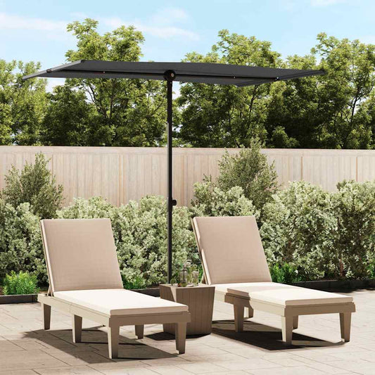 Garden Parasol with Aluminium Pole 2x1.5 m Anthracite
