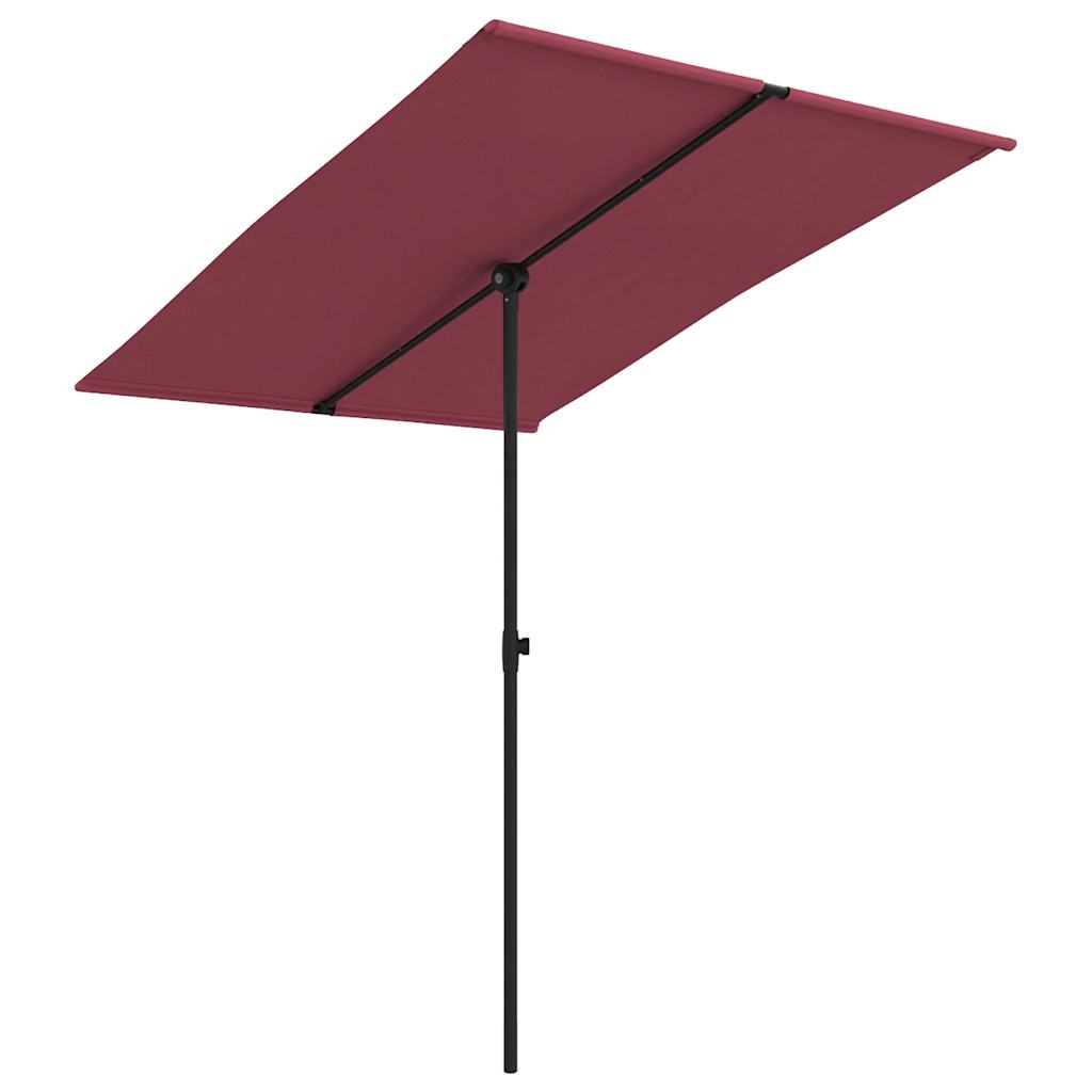 Garden Parasol | Bordeaux Red | Polyester, Aluminium | 2x1.5 m