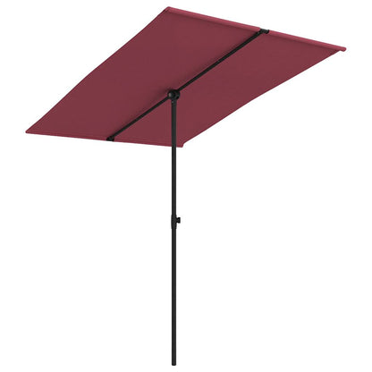 Garden Parasol | Bordeaux Red | Polyester, Aluminium | 2x1.5 m
