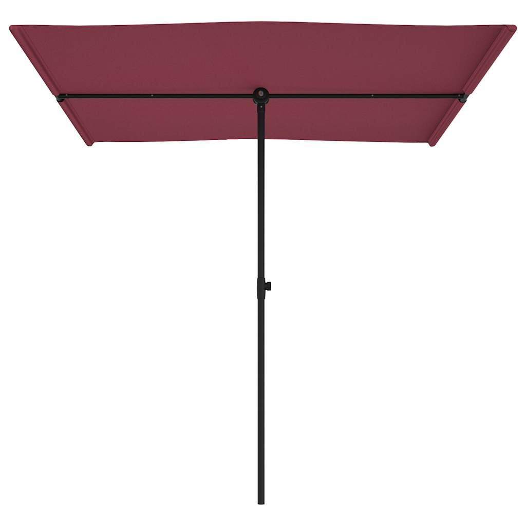 Garden Parasol | Bordeaux Red | Polyester, Aluminium | 2x1.5 m