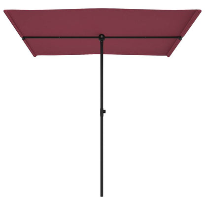 Garden Parasol | Bordeaux Red | Polyester, Aluminium | 2x1.5 m