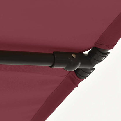 Garden Parasol | Bordeaux Red | Polyester, Aluminium | 2x1.5 m
