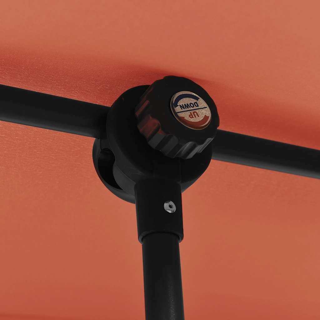 Garden Parasol with Aluminium Pole 2x1.5 m Terracotta