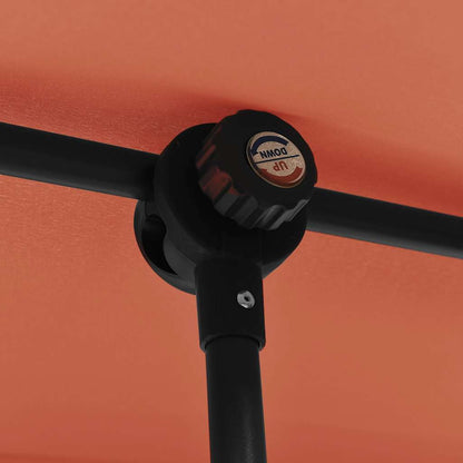 Garden Parasol with Aluminium Pole 2x1.5 m Terracotta