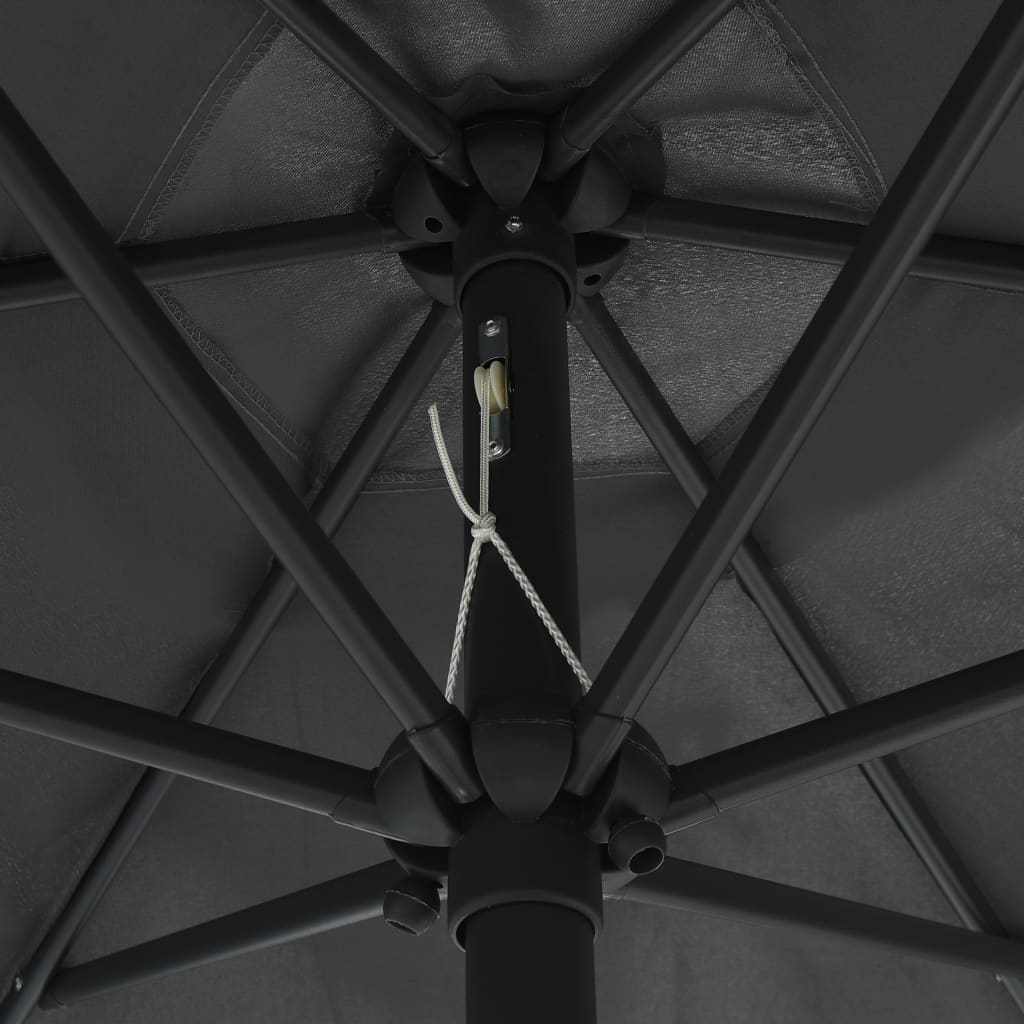 Garden Parasol with Aluminium Pole 270x246 cm Anthracite