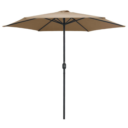 Garden Parasol with Aluminium Pole 270x246 cm Taupe
