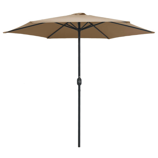 Garden Parasol with Aluminium Pole 270x246 cm Taupe