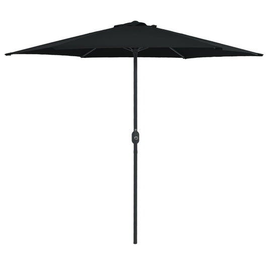 Garden Parasol with Aluminium Pole 270x246 cm Black