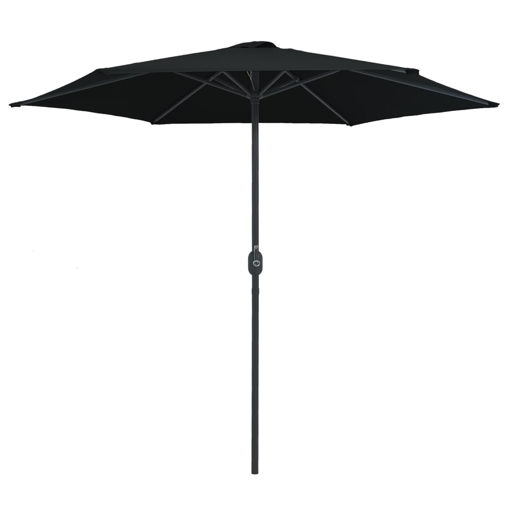 Garden Parasol with Aluminium Pole 270x246 cm Black