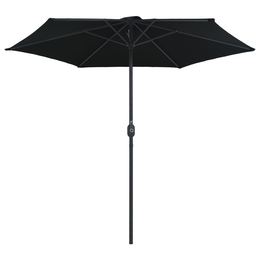 Garden Parasol with Aluminium Pole 270x246 cm Black