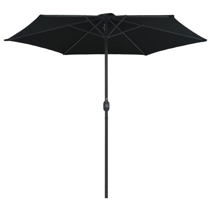 Garden Parasol with Aluminium Pole 270x246 cm Black
