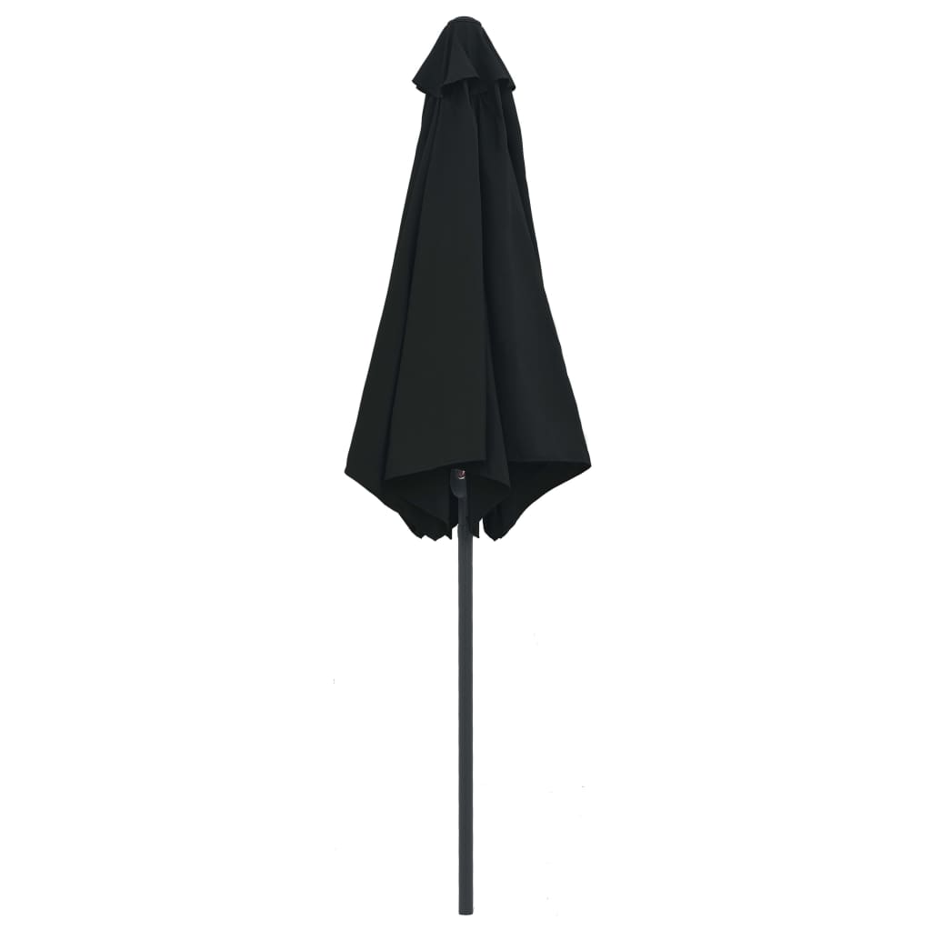 Garden Parasol with Aluminium Pole 270x246 cm Black