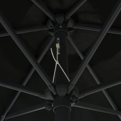 Garden Parasol with Aluminium Pole 270x246 cm Black