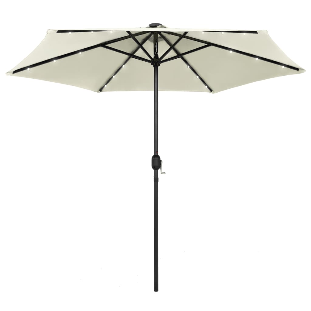 Garden Parasol | Sand White | Polyester, Aluminium | 270 cm diameter