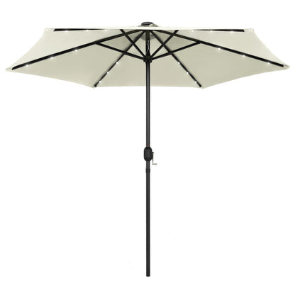 Garden Parasol | Sand White | Polyester, Aluminium | 270 cm diameter