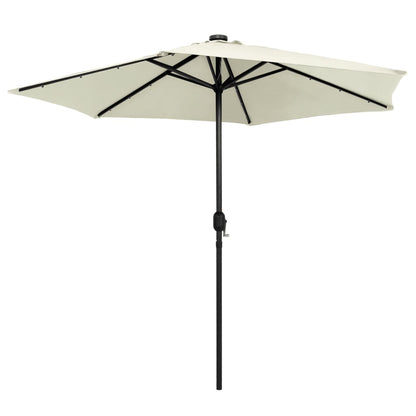 Garden Parasol | Sand White | Polyester, Aluminium | 270 cm diameter