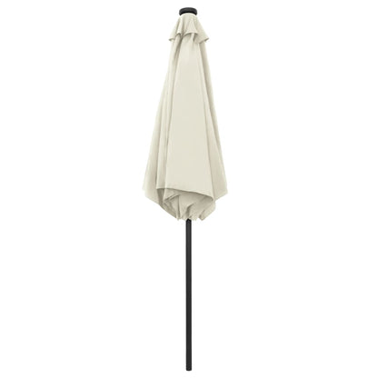 Garden Parasol | Sand White | Polyester, Aluminium | 270 cm diameter